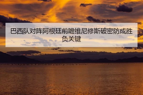 巴西队对阵阿根廷前瞻维尼修斯破密防成胜负关键（Xingkong Sports）